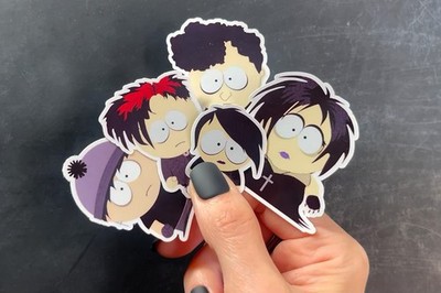 Emo Gothic Kids Sticker Gift Set, 5 Pack, Alternative Edgy Teen Funny Stickers