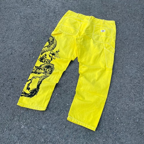 Vintage Dickies Custom Yellow Dragon Hose 38x32 - Graphic Bleach Wash Y2K - Bild 13 von 19