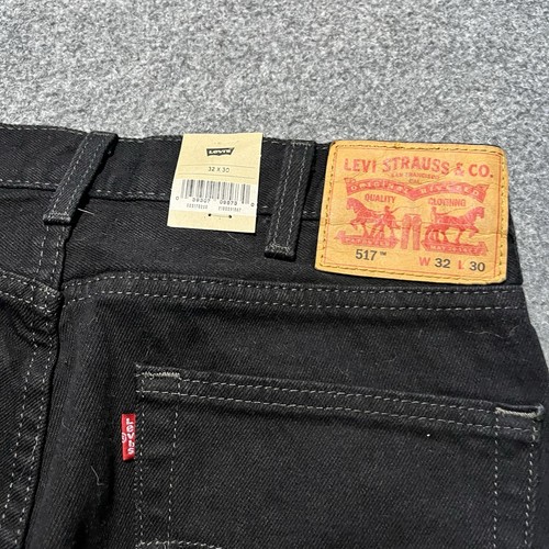 Levis 517 Jeans Mens 32x30 Red Tab Bootcut Cowboy Western Black Denim Cotton - Picture 8 of 9