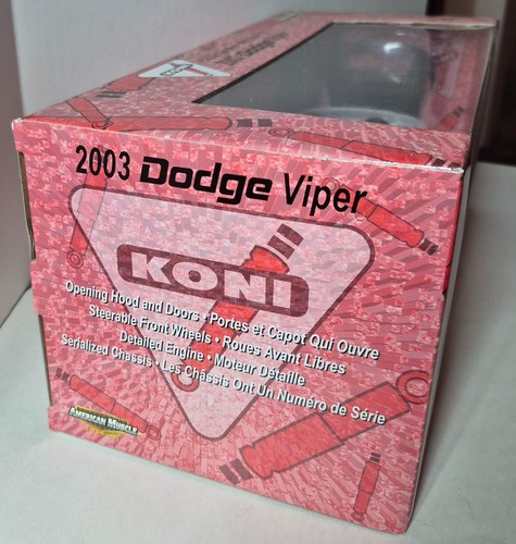 2003 Dodge Viper Koni American Muscle Diecast 1:18 Car - White - Picture 5 of 8