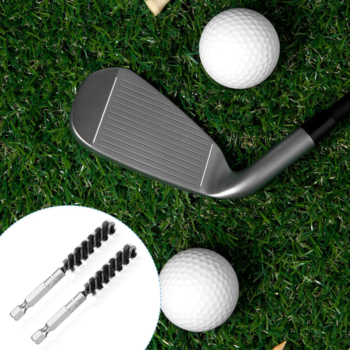 2PCS Golf Club Cleaning Tool Golf Stainless Steel and Brass Hosel Electric Drill - Picture 6 of 12