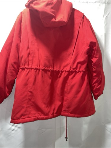 Bromleys Vintage Red Jacket Size Large W Waist Adjuster Button & Zip Up , Pocket - Picture 6 of 8