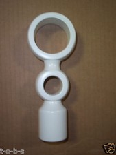 Pottery Barn West Elm curtain rod DOUBLE mounting brackets Set 2 White