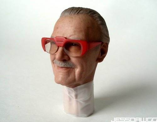 1/6 head sculpt Stan Lee hands Barber Ragnarok Thor Hot Toys MMS570 figure 12" - Picture 12 of 16