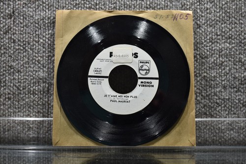 Paul Mauriat Je T'Aime Moi Non Plus Philips 7" Promo 1969
