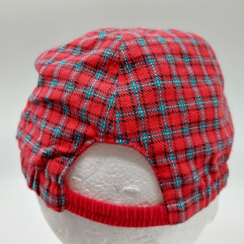 Gymboree Baseball Hat Red Plaid Reversible Fireman Dog Patch Size L / XL - Picture 9 of 11