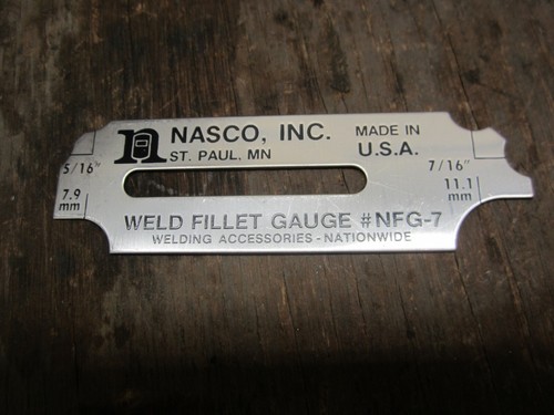 JUEGO DE CALIBRE FILLETE DE SOLDADURA NASCO #NFG-7 - Imagen 10 de 12