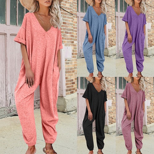 Casual Polyester Short Sleeve Women Summer Spliced Regular Jersey Solid V-Neck