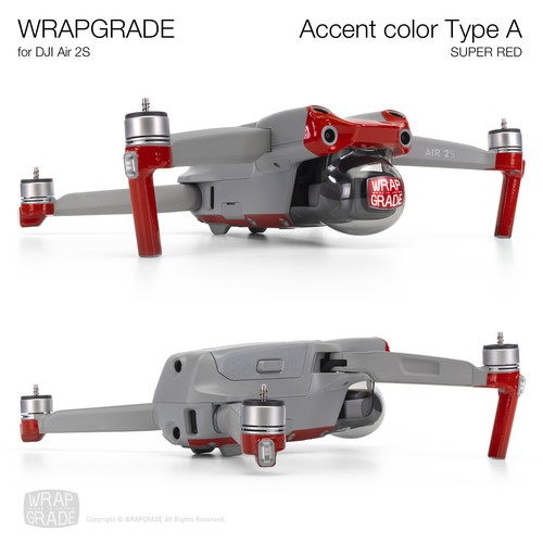 WRAPGRADE Skin Wrap for DJI Air 2S Drone Accessory / Accent Color A - Picture 15 of 112