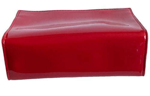 Yves Saint Laurent Makeup Pouch YSL Beaute Shiny RED Clutch Cosmetic NEW - Picture 5 of 12