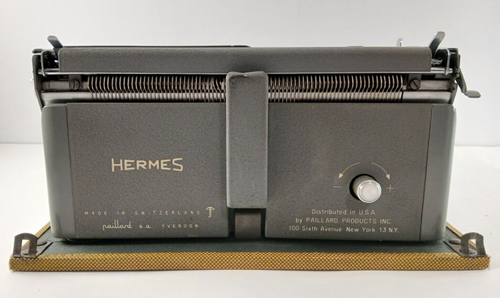 Vintage HERMES 2000 Portable Typewriter In Case + Keys SWITZERLAND Works! Read! - Picture 12 of 23