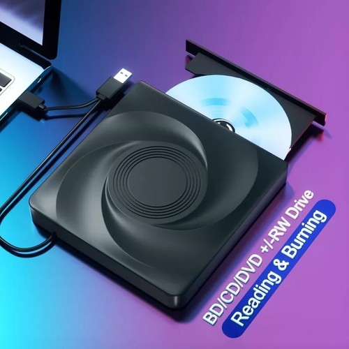 External Blu ray Drive, CD/DVD Drive for Laptop PC, Bluray Player Burner USB 3h9 - Afbeelding 6 van 10