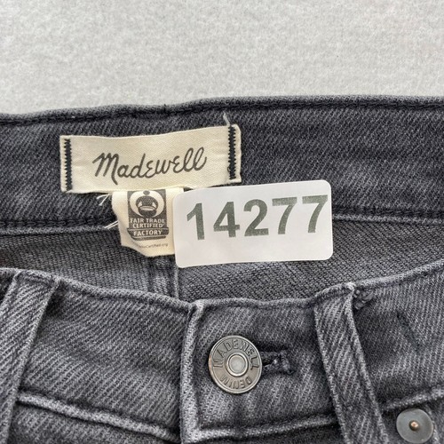 Pantalones de mezclilla ajustados de tiro alto Madewell de 10" para mujer 26P gris pequeño elásticos - Imagen 4 de 13
