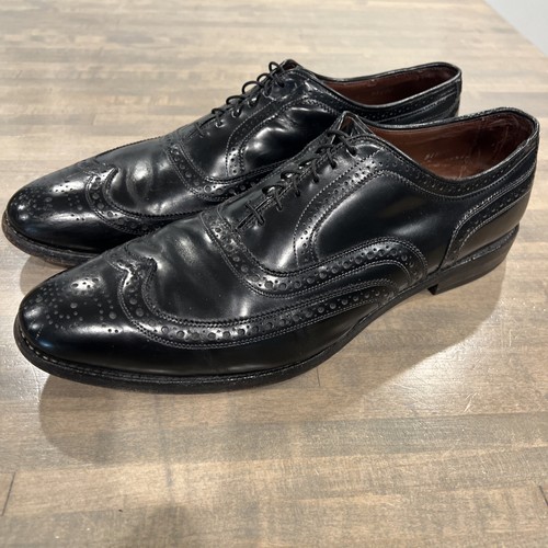 Allen Edmonds McAllister Black Wingtip Oxford Shoes Size 13B - Picture 2 of 16