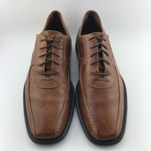 Johnston & Murphy Mens Oxfords Shoes Brown Lace Up Square Toe Casual Dress 9.5 M - Picture 2 of 9