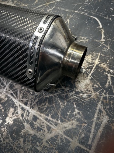 RARE HIGH MOUNT Yoshimura Carbon Fiber Slip-On System 02-03 Kawasaki ZX9R ZX900F - Afbeelding 4 van 14