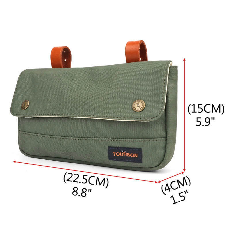 TOURBON Lona Bicicleta/Motocicleta Manillar Bolsa Marco Bolsa Sillín Alforja Regalo EE. UU. Foto 2 de 4