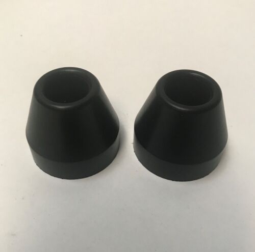 2 Amortiguadores de rendimiento Works parachoques inferiores 5/8" ID goma negra 1,25" altura - Imagen 2 de 3
