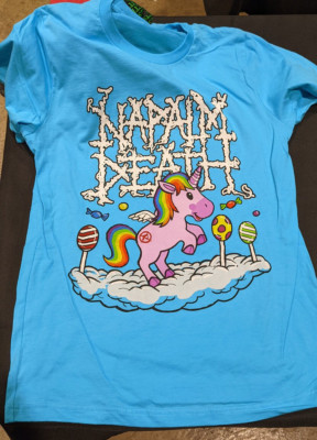 Napalm Death unicorn T-shirt Cotton For men Women All Size S