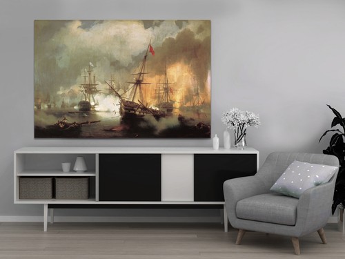 La Batalla de Navarino Ivan Aivazovsky montado lienzo impresión arte o impresión solamente - Imagen 2 de 10
