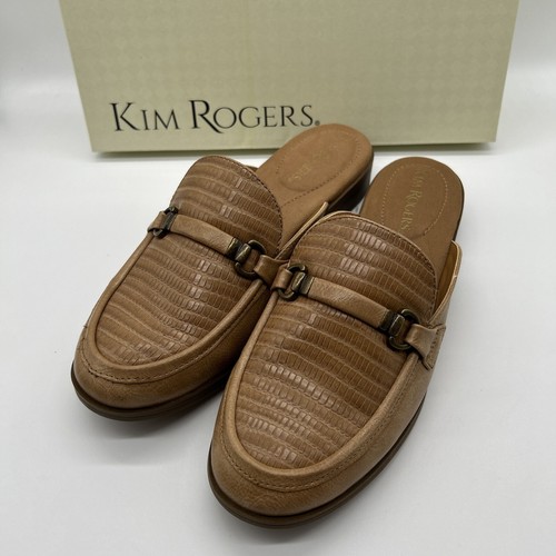 Kim Rogers Biden Brown Faux Leather Slides Womens Sz 8.5 M NIB - Picture 11 of 11