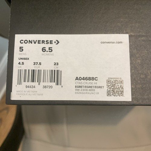 Converse Chuck Taylor All Star Cruise Egret Shoes Sneakers Women's 6.5 A04688C - Picture 8 of 8