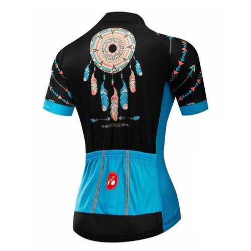2024 Women's Short Sleeve Cycling Jersey Top Reflective Bike Cycle Jersey Shirt - Picture 3 of 24