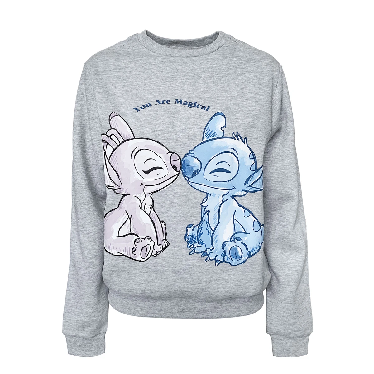 Sweat-Shirt Disney Lilo Et Stitch Femme Fille Coton Imprimé Manches Longues  6224