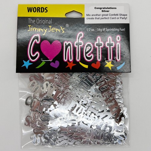Confetti Word Congratulations - 3 Colors - 2 Pchs or 1/2 lbs - FREE SHIP - Picture 4 of 19