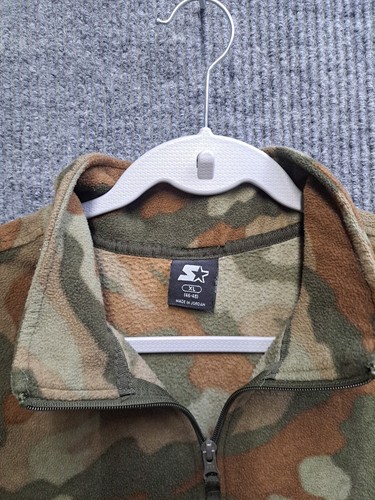 Star camouflage fleece 1/4 zip pullover top long sleeves Men’s Size XL Huntin - Picture 3 of 7