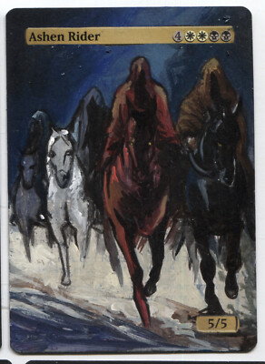 Ashen Rider ALTERED ART MTG Rare Magic Hand Painted Commander | eBay