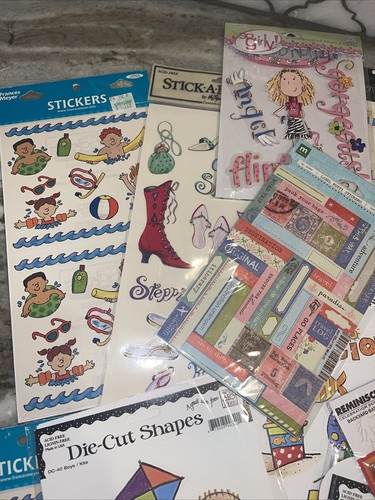 Huge stickers And Die Cut Lot Of 25 New Sealed Summer travel scrapbooking - Picture 5 of 9