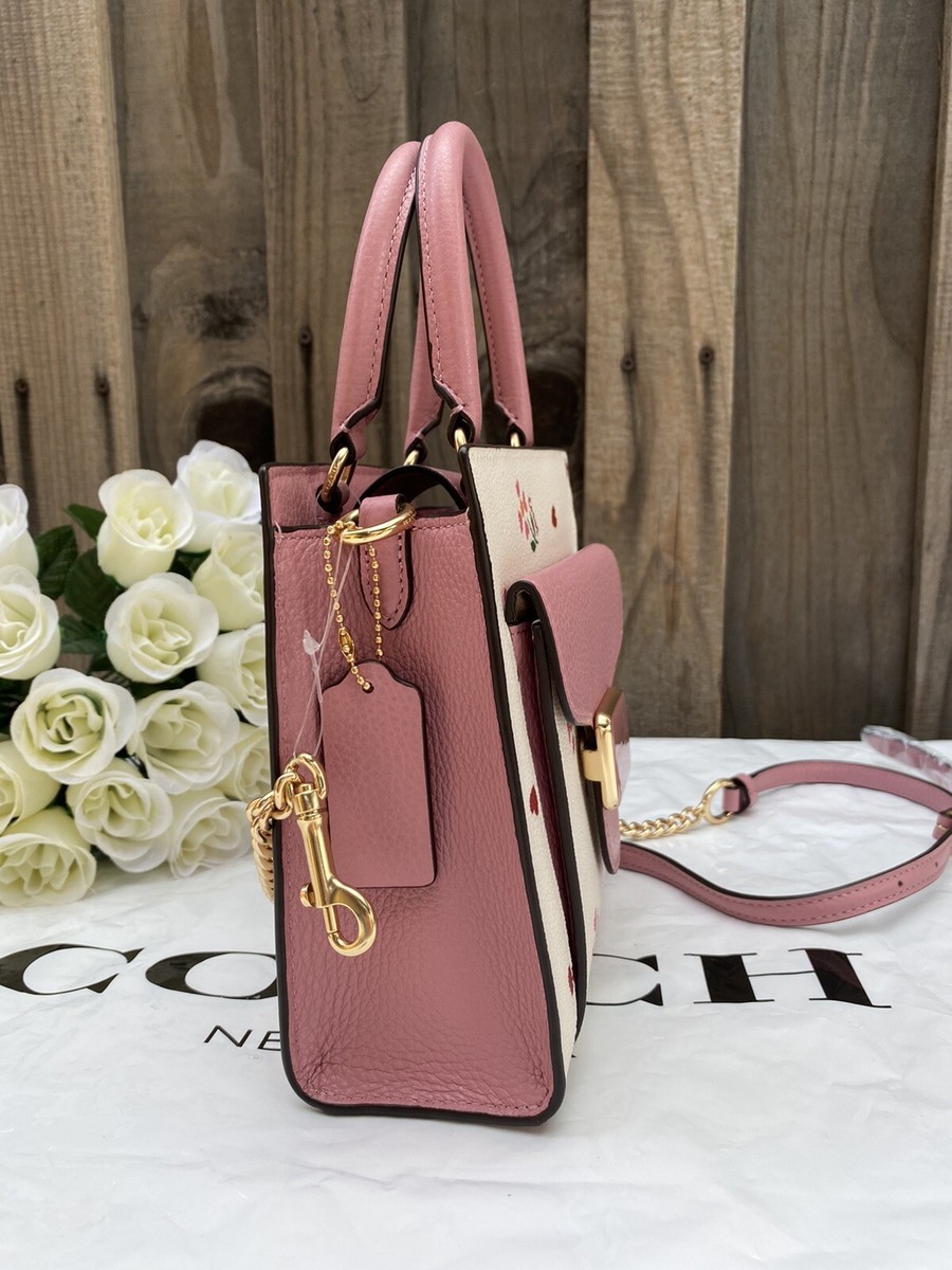 Coach C7599 Heart Petal Print Mini Pepper Crossbody Bag for