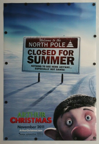 Arthur Christmas 2011 Double Sided Original Movie Poster 27" x 40"