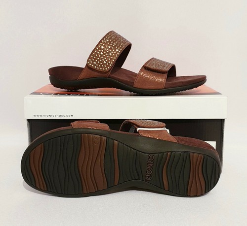 Vionic Samoa RRP £70 Leather Orthotic Sandals / Mules Adjustable Standard Fit - Picture 8 of 9
