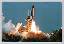 NASA Spacelab Shuttle Liftoff Launch Pad 39A Ground View 1980s Reprint Postcard