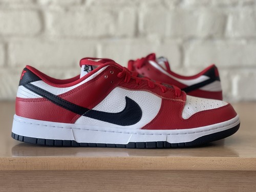 Nike Dunk Low ‘Chicago’ ID By You Retro White/Red-Black Men Size 13 FN0569-900 - Picture 3 of 11