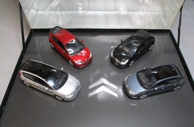 Coffret Norev 1/43 – 4 Citroën C4 2004 – Gris, Rouge Et Noir – Collection AMC008673
