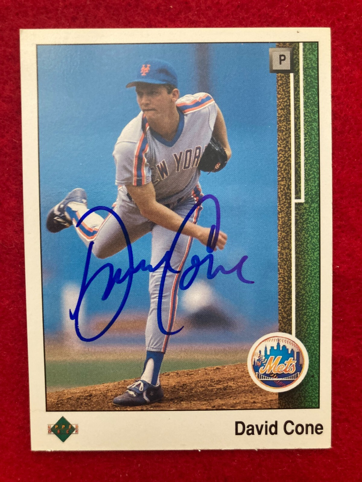 DAVE DAVID CONE 1989 Upper Deck Signed Autograph #584 Card New York Mets