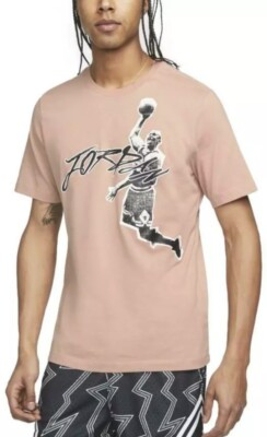 Nike Jordan Air Dri-FIT Men's Graphic Short Sleeve T-Shirt (Rose Whisper) DH8924