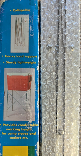 Neu Vintage klappbarer hoher Ständer Aluminium Tisch für Kühlbox / Herd / Tisch - Bild 2 von 3