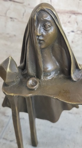 Cabeza Desencarnada Flotante Escultura de Metal de Bronce Surrealista Salvador Dalí Decoración Arte - Imagen 7 de 10