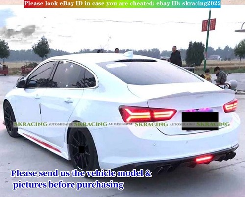 Gloss Black Rear Bumper Diffuser Lip Spoiler Kits For Chevrolet Malibu 2016-2021 - Picture 4 of 11