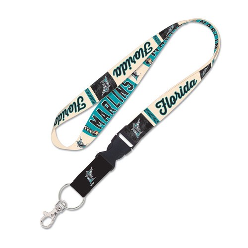 MIAMI FLORIDA MARLINS COOPERSTOWN RETRO LANYARD DETACHABLE BUCKLE NEW WINCRAFT