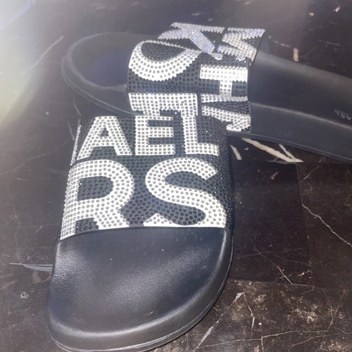 Michael Kors Women Black Slides Flip Flops Shoes Size 9 - Picture 5 of 6
