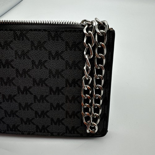 Michael Kors Pull Chain Belt Bag Fanny Pack Black Logo MK - Picture 8 of 9