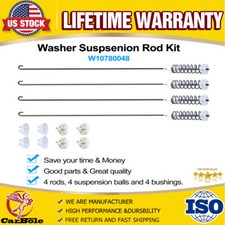 4Pack W10780048 Washing Machine Suspension Rods Kit For Whirlpool Kenmore Maytag