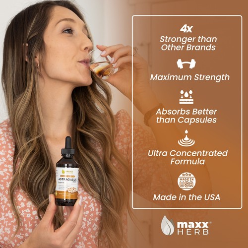 Extracto líquido de raíz de astrágalo Maxx hierba para apoyo inmunológico y salud cardíaca, 4 oz - Imagen 2 de 6