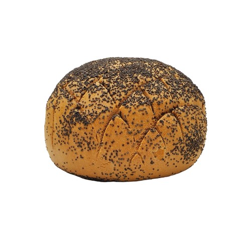 VTG Faux Poppy Seed Round 6.5" Baked Bread Loaf Fake Display Food Cross Hatch - Picture 6 of 9