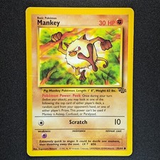 Mankey 55/64 Jungle Unlimited Pokemon 1999 - HP/DMG